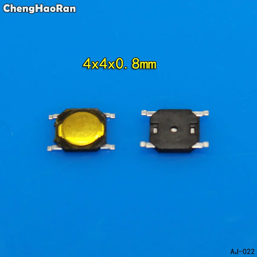 ChengHaoRan 100pcs 4x4x0.8mm Tact Switch SMT SMD Tactile Membrane Switch PUSH Button 4*4*0.8mm Waterproof Microwave Oven Switch