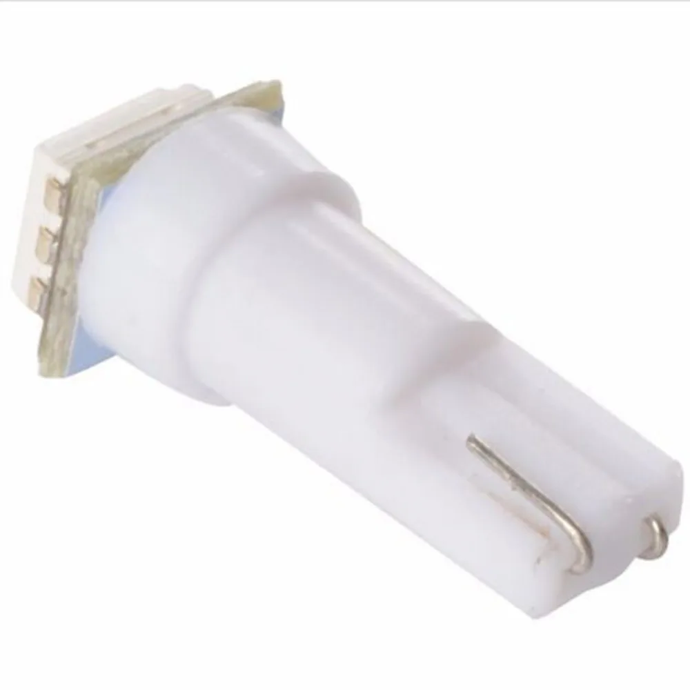 50 adet/grup soğuk beyaz T5 1SMD LED ampul kama göstergesi küme Dash ışık gösterge paneli 12V