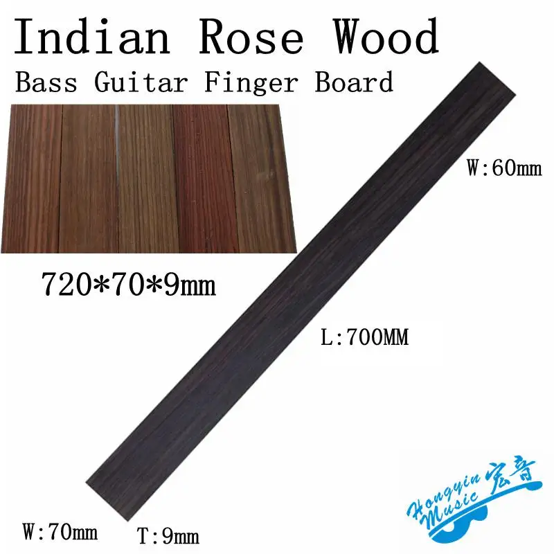 Guitar Accessories Indian Rosewood For Electric Bass Electric Guitar Fingerboard Guitarra Making Materials 720/700*88/70/60*9mm