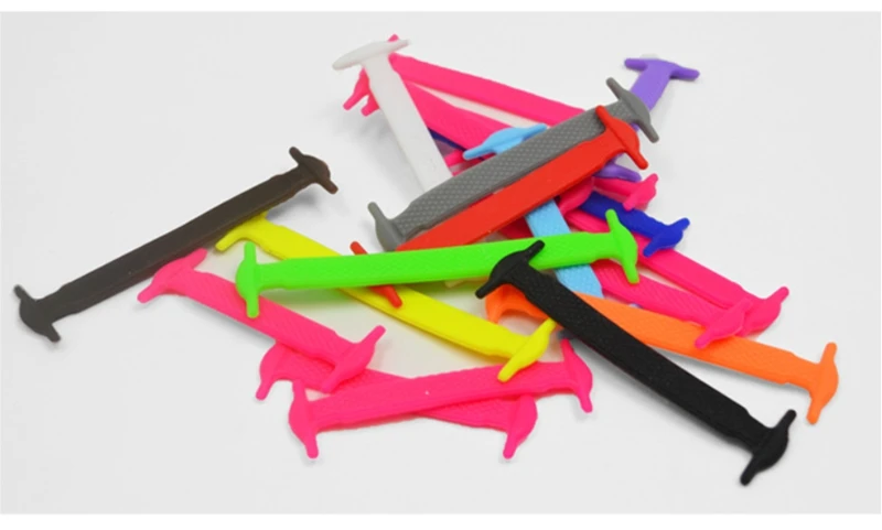 16 Teil/satz Schnürsenkel ohne Krawatte für Kinder und Erwachsene, 13 Farben, elastische Silikon-Schnürsenkel, sportliche Laufschuhe, Spitze, alle Turnschuhe passen – Detail 27