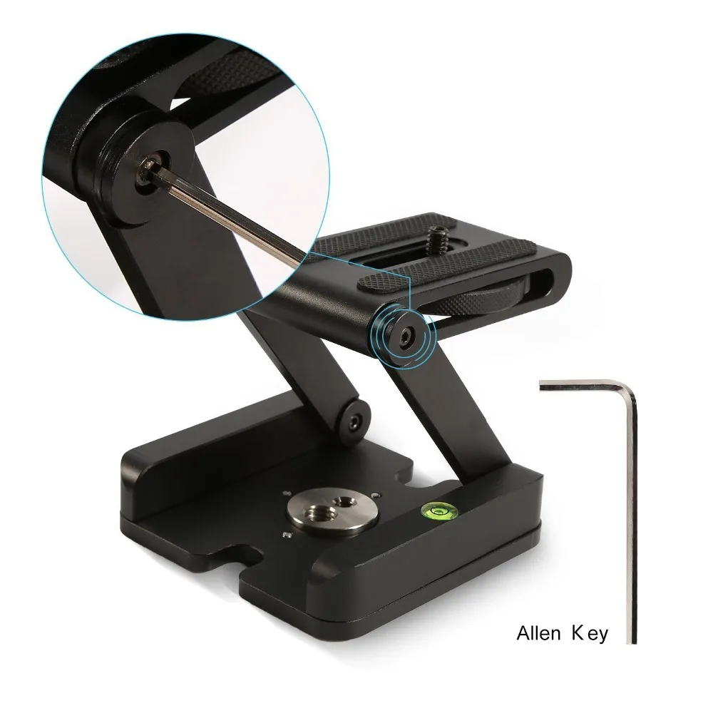 LBKAFA Folding Z Type Stand Holder Professional Tripod Kit Flex Tilt Head Pan Ball Head Desktop Compatible Camera Camcorder
