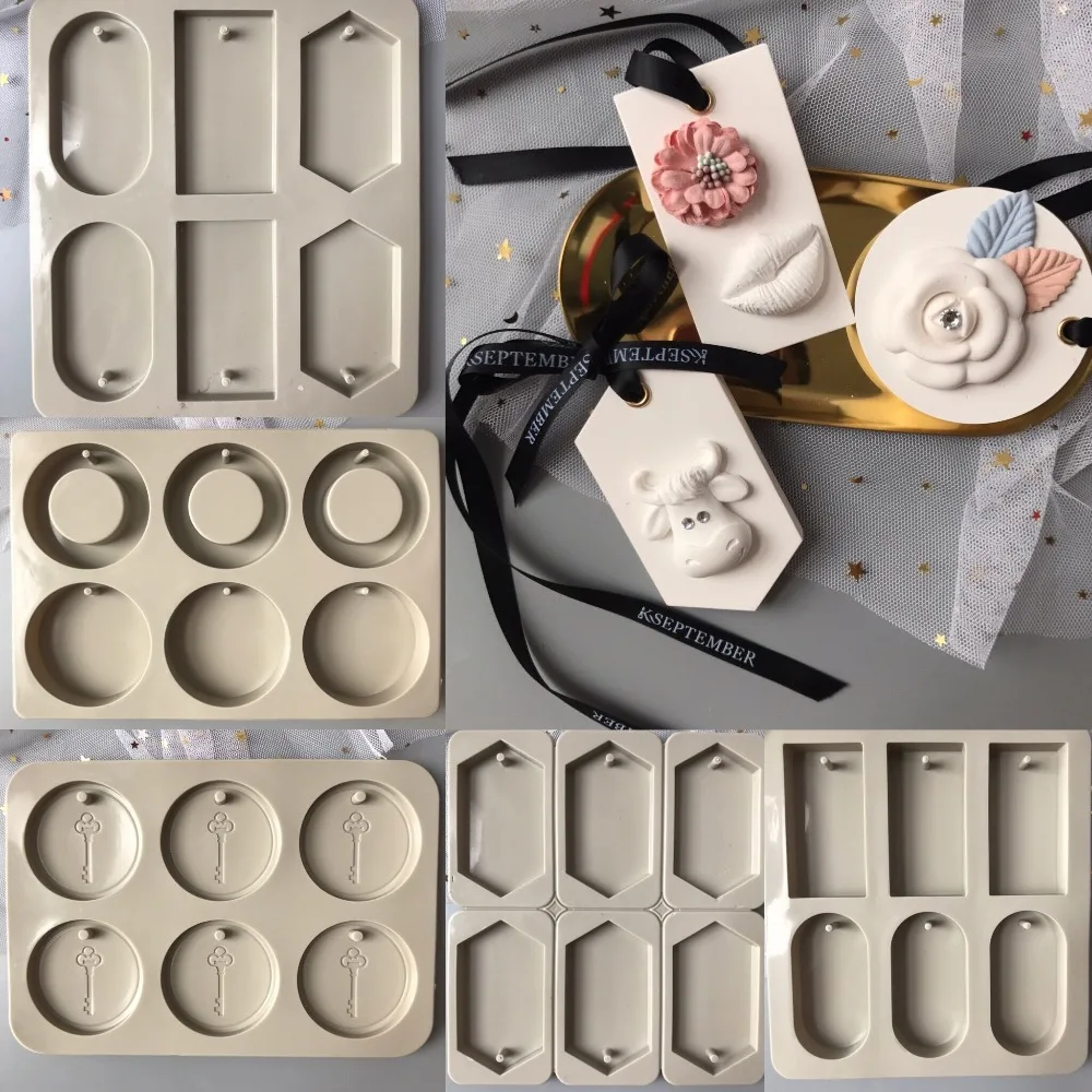 Mold Silicone Six Hole Wax Molds Mould Aroma DIY Gypsum Molds Flower Handmade Ornaments Aroma Stone Silicone Rubber PRZY 001