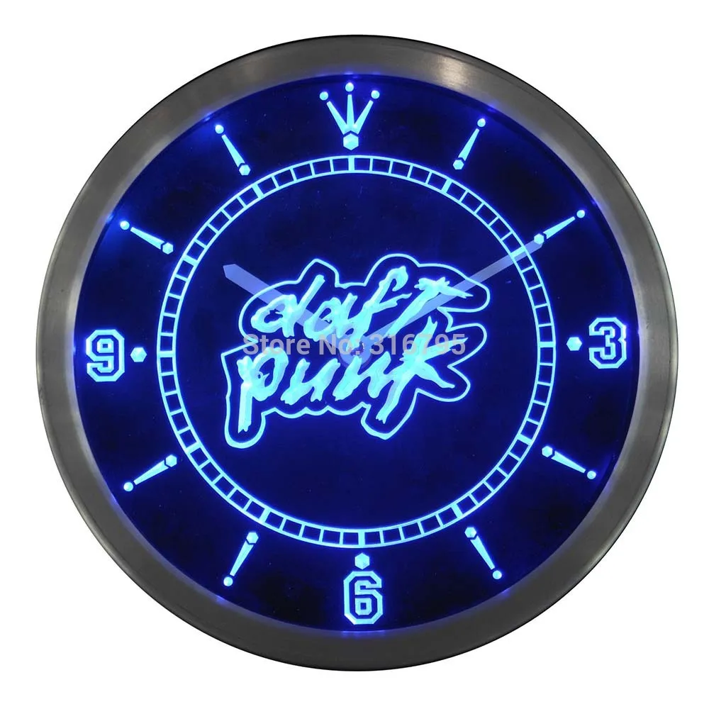 nc0037 DAFT PUNK Neon Light Signs LED Wall Clock