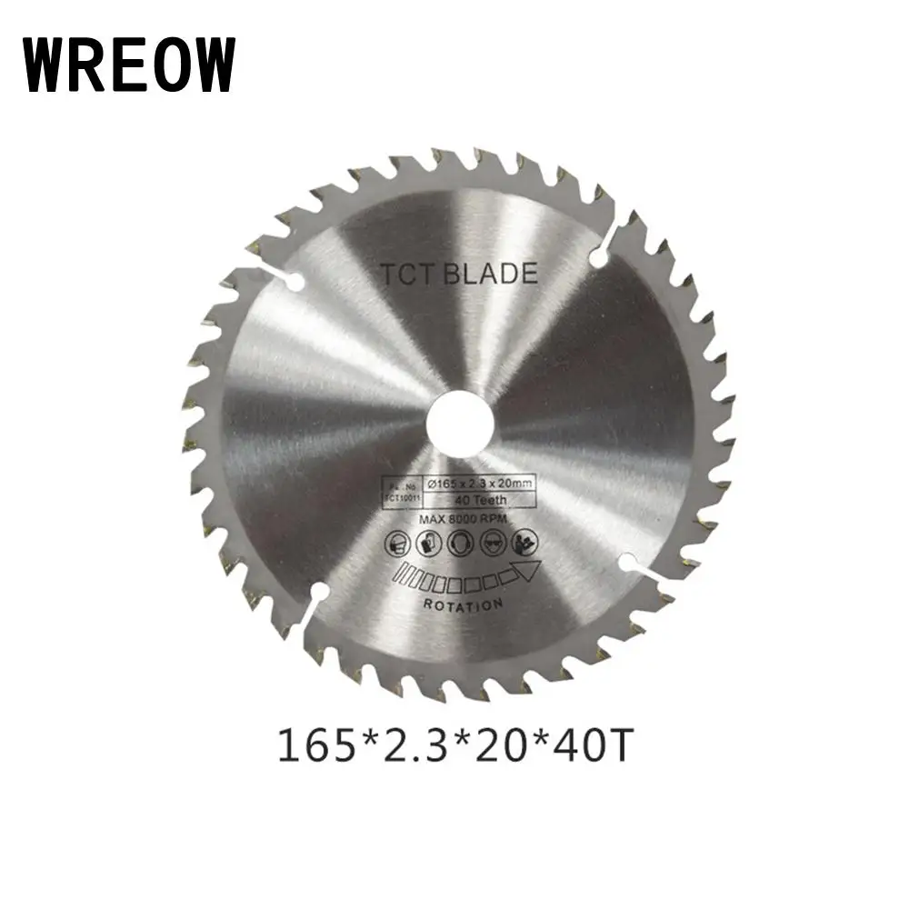 Imagem -02 - Ferramenta de Corte de Metal de Madeira para 165 mm 40t 20 mm Furo Circular Viu o Disco da Lâmina 1pc