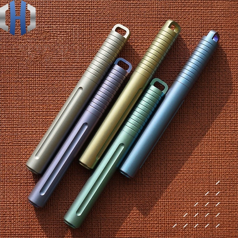 Mini Titanium Pen Portable Portable EDC Gadget Outdoor Peralatan Kepribadian Kreatif Pena Tanda Tangan