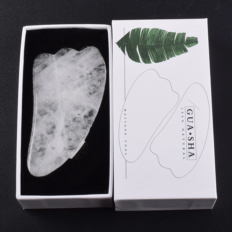 Rock Quartz Gua Sha Tool Health Gift Crystal Massager Face Body Massage Natural Stone SPA Acupuncture Scraping Healing Care Tool