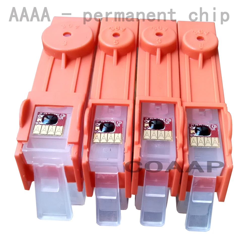 4 Compatible hp364 Refillable ink cartridge + 120ml Dye ink For hp 364 Officejet 4610 4620 4622 All-in-One Printer