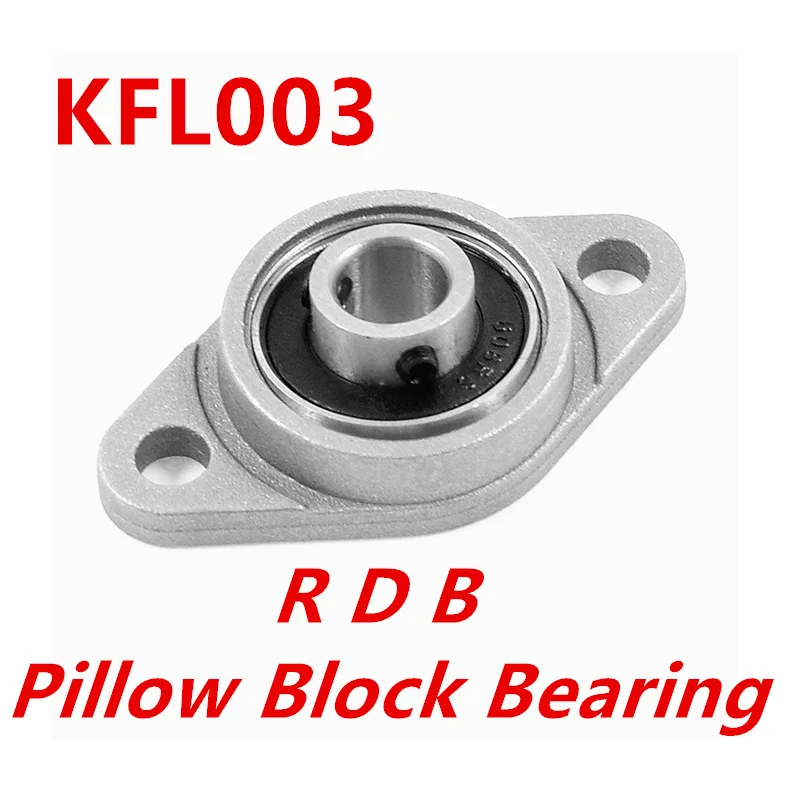 

KFL003 Zinc Alloy 17mm Pillow Block Bearing FL003 Flange Block Bearing
