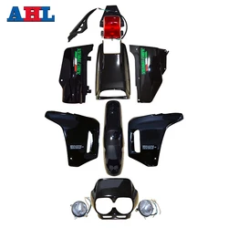 Sports Traverse Black New ABS Plastic Fairing Cowl Bodywork With Head Light Taillight Lamps Kit For Honda NX250 NX 250 AX-1 AX1