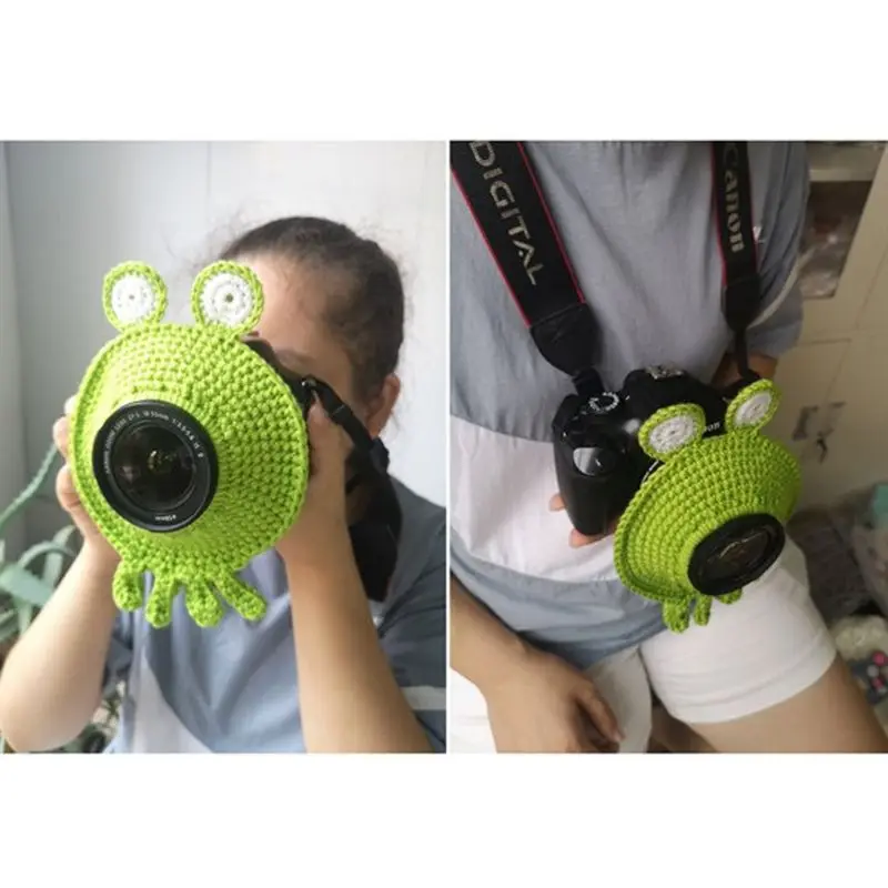 Animal Camera Buddies Lens Accessory for Child/Kid/Pet Photography Knitted Lion Octopus Teaser Toy Posing Photo Props