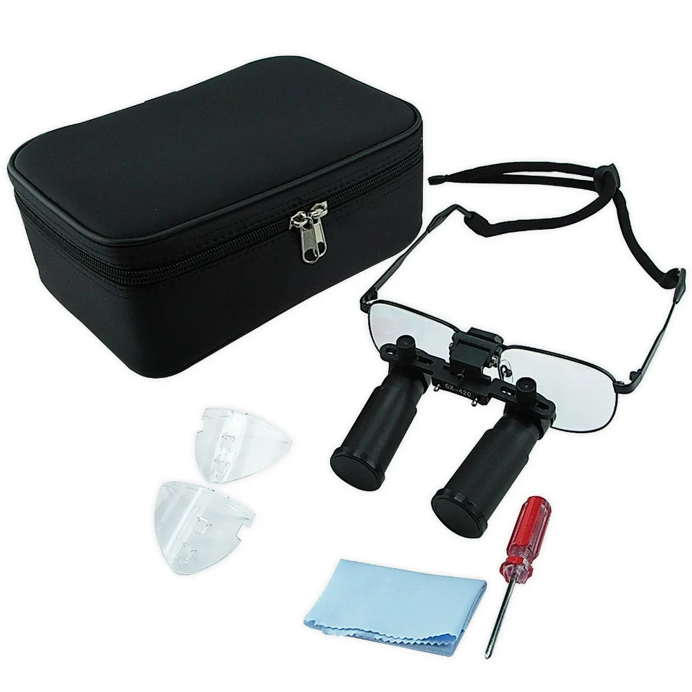 Keplerian Prism Style 6.0x 6x Magnification Titanium Frame Binocular Dental Loupes Surgical Medical Dentistry 420mm