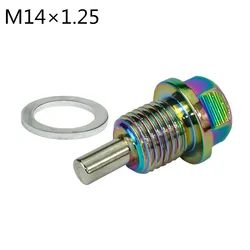 M14*P1.25MM Neo Chrome Magnetic Oil Drain Plug Bolt Oil Sump drain plug For All vehicles with M14*1.25MM Thread
