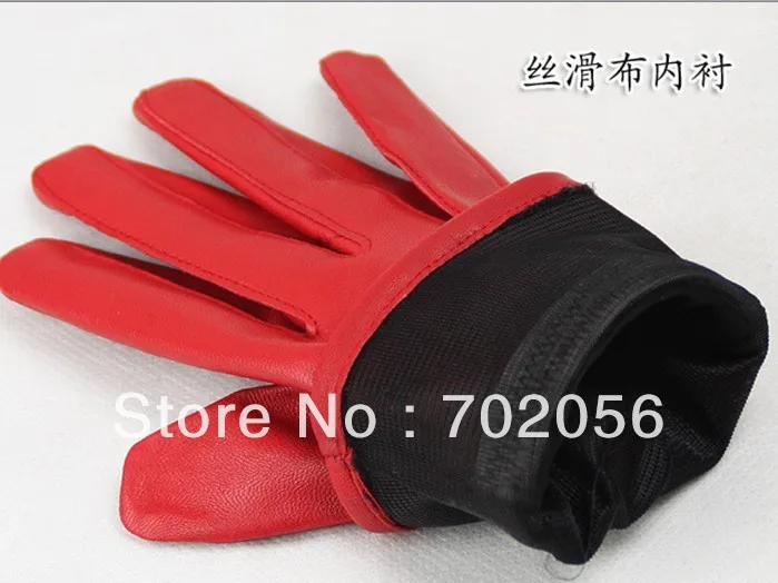 red black color Genuine Leather Gloves skin gloves LEATHER GLOVES 12pairs/lot #3138