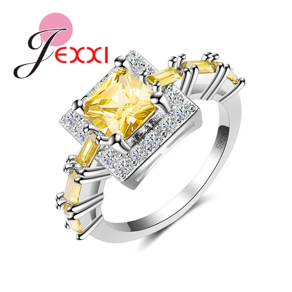 Hot Sale 925 Silver Promise Jewelry Austrian Crystal AAA Cubic Zircon Women Wedding Engagement Bague High Quality