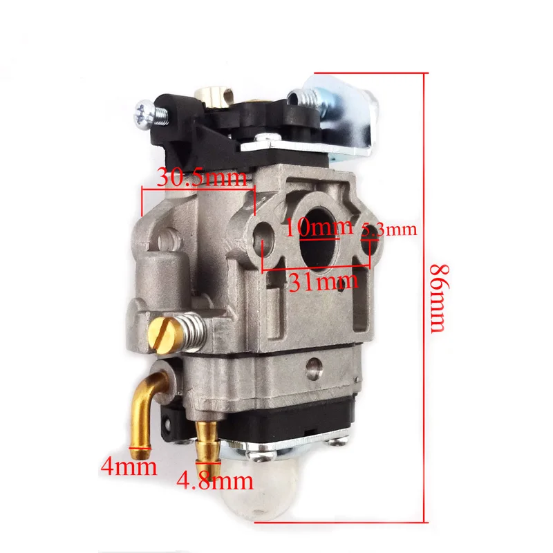 XLJOY 10mm Carburetor Carb For 23cc 25cc 26cc 33cc 36cc MOBY BLADEZ XL Gas Scooter Goped