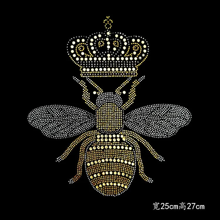 5 Pcs   Honeybee Chest Hotfix Rhinestones, Heat Transfer Design Iron On Motifs, For Garment,T-Shirt