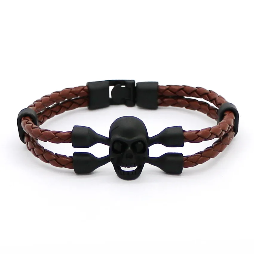 HOT New Fashion Black Alloy Men\'s Bracelet High-Quality Retro Bracelet Brave Knight Bracelet Bracelet Ladies