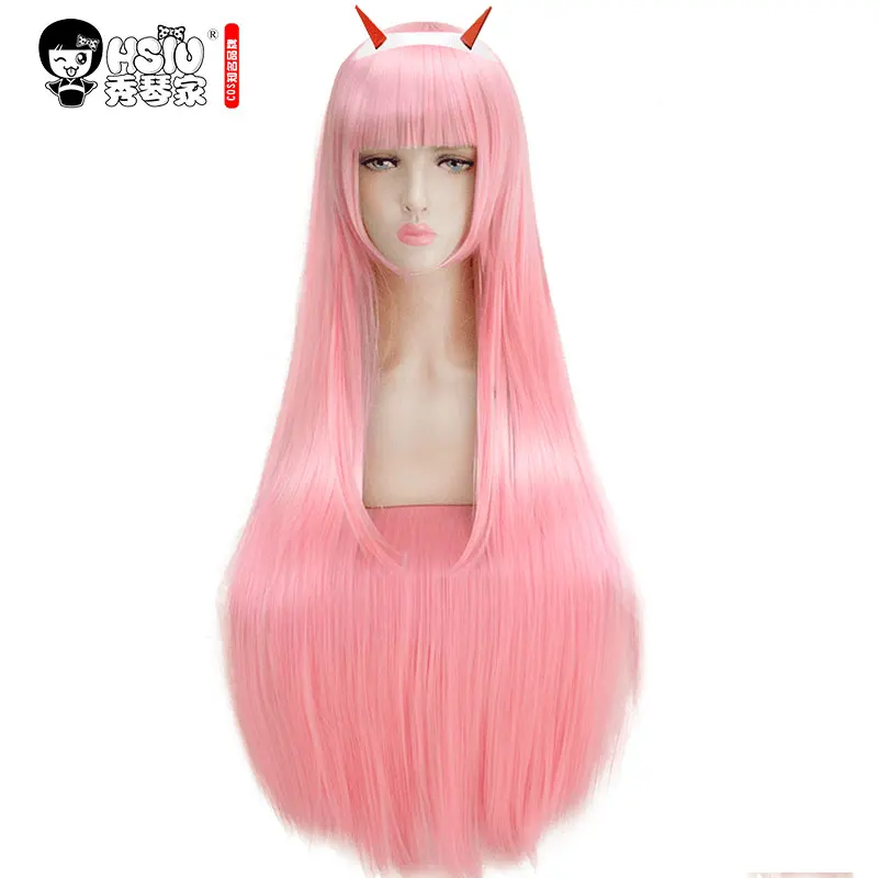 Zero Two Cosplay Wig HSIU DARLING in the FRANXX CODE 002 Costume Play Wig Halloween Wig free shipping High quality