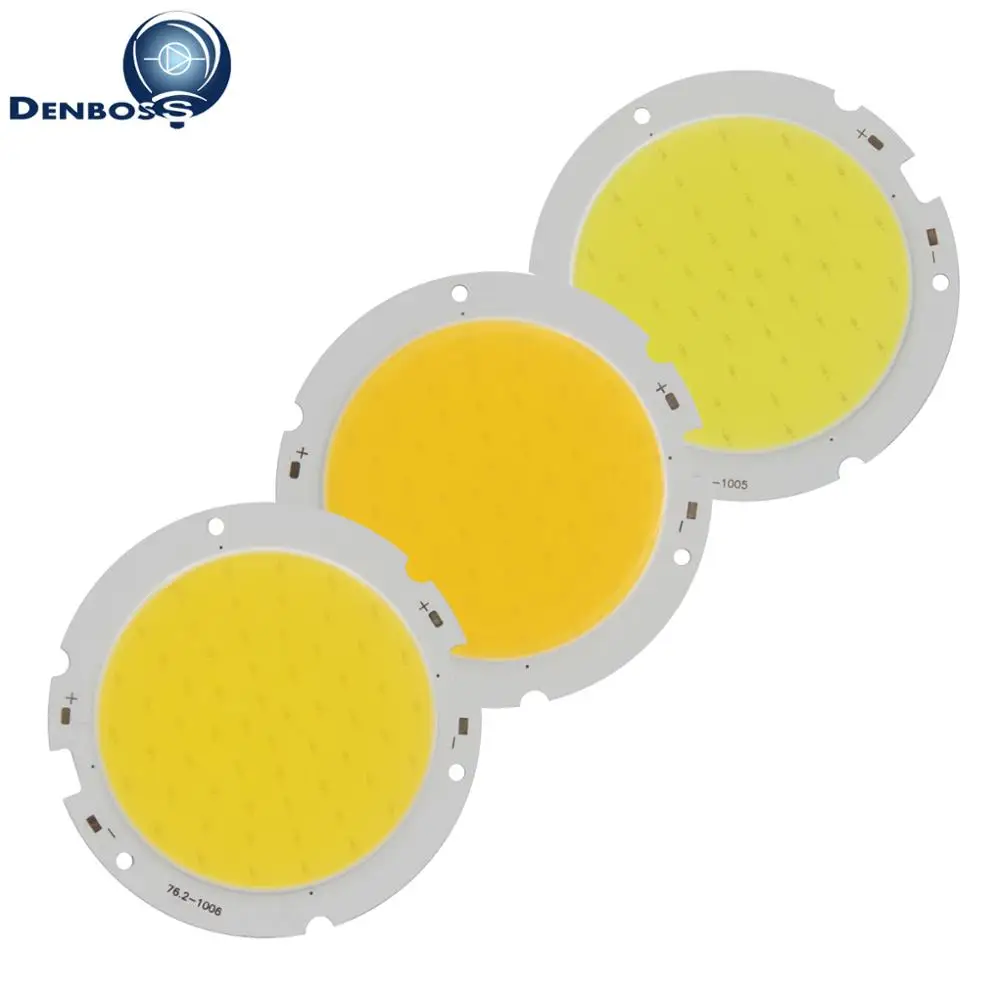 5PCS 76mm 60mm 30W Round cob led strip Light bulb lamp Source 100LM/W High Power Module Warm Nature White for downlight led cob