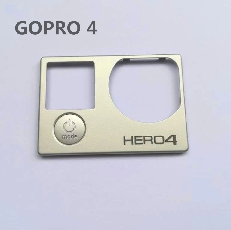 for Gopro Hero 4 Front Panel Cover Faceplate with Mode Button Repair Parts Silver for GoPro 4 Black Frame Accessories Clownfish