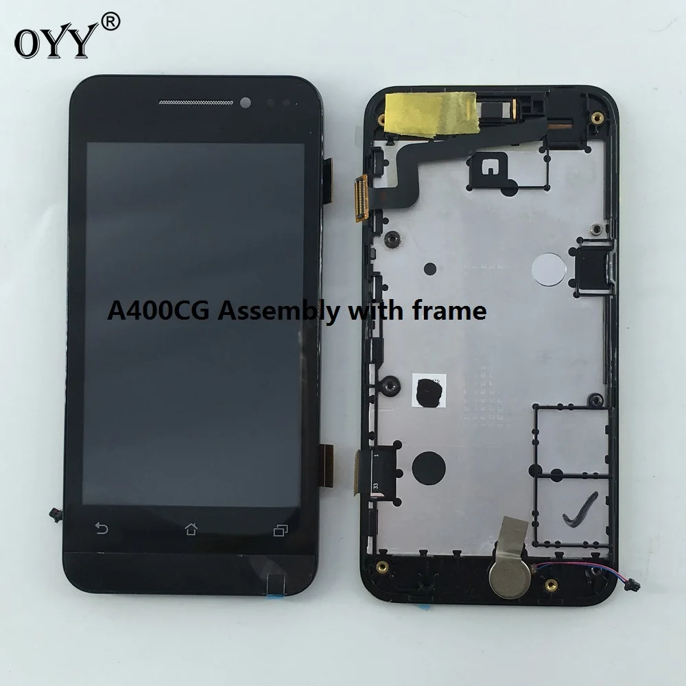 

800*480 LCD Display Panel Screen Monitor Touch Screen Digitizer Glass Assembly with frame For Asus Zenfone 4 A400CG