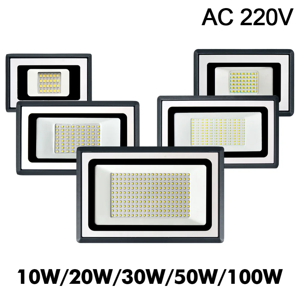 야외 방수 프로젝터 반사경 벽 램프, 정원 광장 스포트라이트, IP65 LED 투광 조명, 10W, 20W, 30W, 50W, 100W, AC220V, AC110V