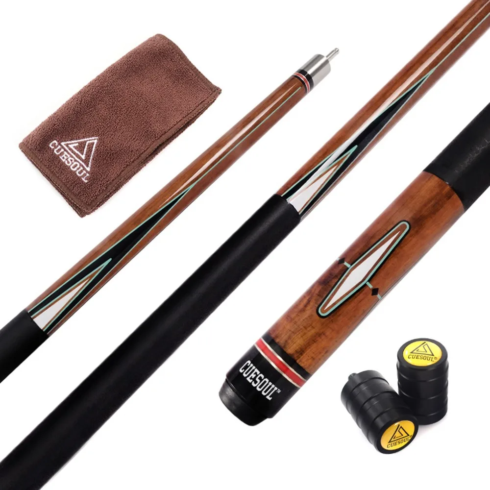 CUESOUL Center Jointed Pool Cue Billiard Cue, 58 Inch 21 Oz with 13mm Cue Tip  Joint Protector