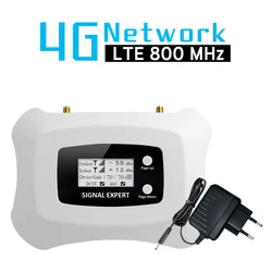 70dB Gain Band 20 4G Amplifier LTE 800 FDD Europe Mobile Phone Signal Booster Cell Phone Amplifier 4g LTE 800mhz Signal Repeater