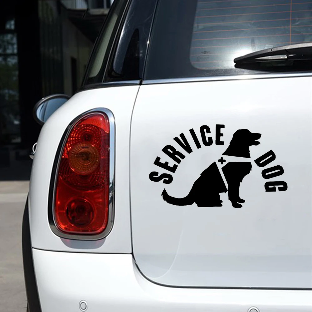 13.2*7.8cm Service Dog Cute Interesting Fashion Animals Car Stickers Vinyl Decals Motorcycle Car Styling Car Accessories