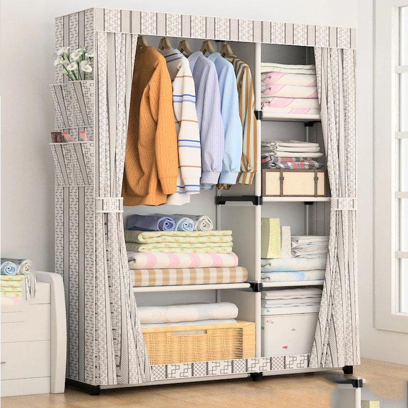 Delivery  normal  DIY Non-woven fold Portable Storage  furniture When the quarter wardrobe  Cabinet bedroom furniture wardrobe