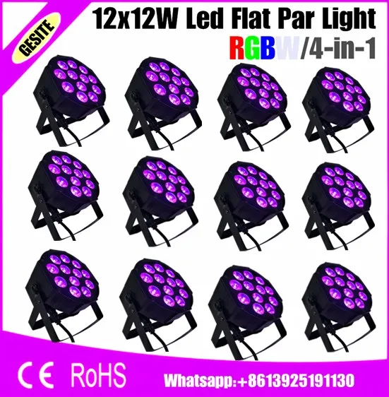 

12pcs/lots 12PCS indoor Stage Mini Par64 Led Lighting Lamp RGBW 12x12