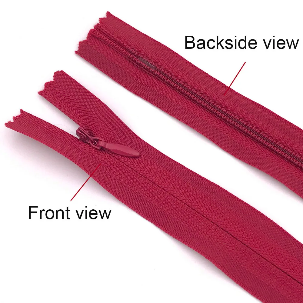 10pcs 3# 9 inch/12 inch/14 inch/18 inch/20 inch/22inch Invisible Zippers DIY Sewing Zippers for Tailor Garment Handcraft 25Color