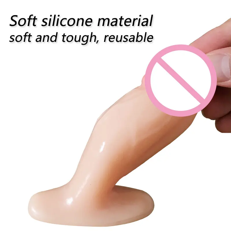 DopaMonkey Small Dildo Butt Plug Female Masturbation Suction Cup Anal Plug Strong Suction Cup Jelly Suction Cup Female Penis