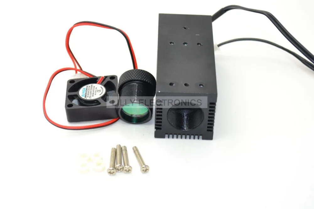 33mm * 33mm * 80mm Focusable Laser Modul Perumahan untuk C Mount Modul dengan Heat Sink dan LD Dasar