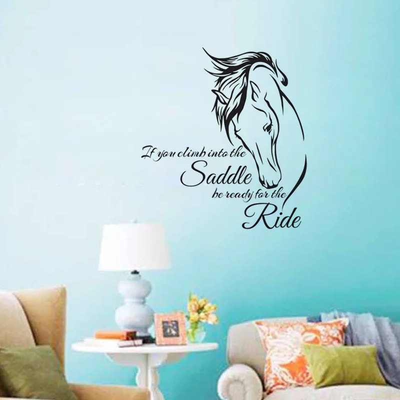 The Saddle Horse Wall Stickers Vinyl Art Wall Decor Stickers Self Adhesive Wall Stickers Home Decoration