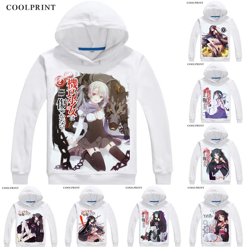 

Unbreakable Machine-Doll Hoodies Men Hip Hop Hoodie Kiko Shojo wa Kizutsukanai Yaya Cosplay Motivs Cool Anime Cosplay Sweatshirt