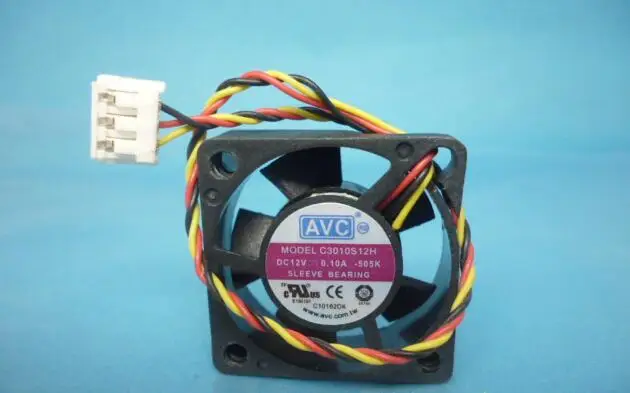 Brand new original authentic  AVC C3010S12H 3010 12V 0.10A 30*30*10MM  3 line oil micro cooling fan