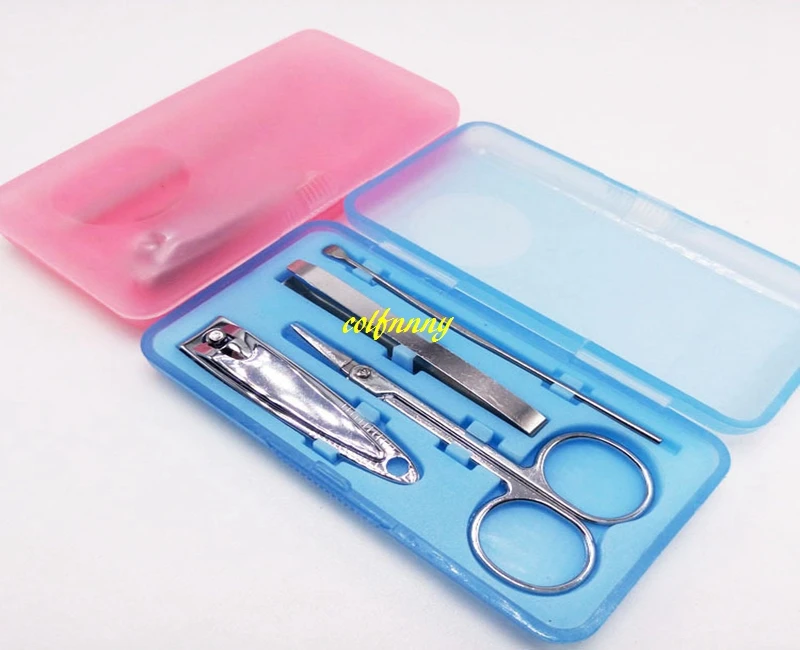 100sets/lot 4Pcs/set Nails Clipper Kit Manicure Set Clippers Trimmers Pedicure Scissor Nail Tools Sets Can customize logo