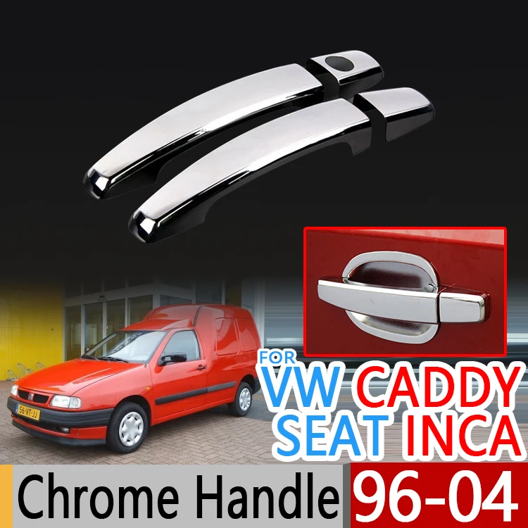 

for VW Caddy 1996-2003 Chrome Handle Covers Trim Set for Seat Inca Volkswagen 9K 9U Mk2 Chromium Styling Car Styling Accessories