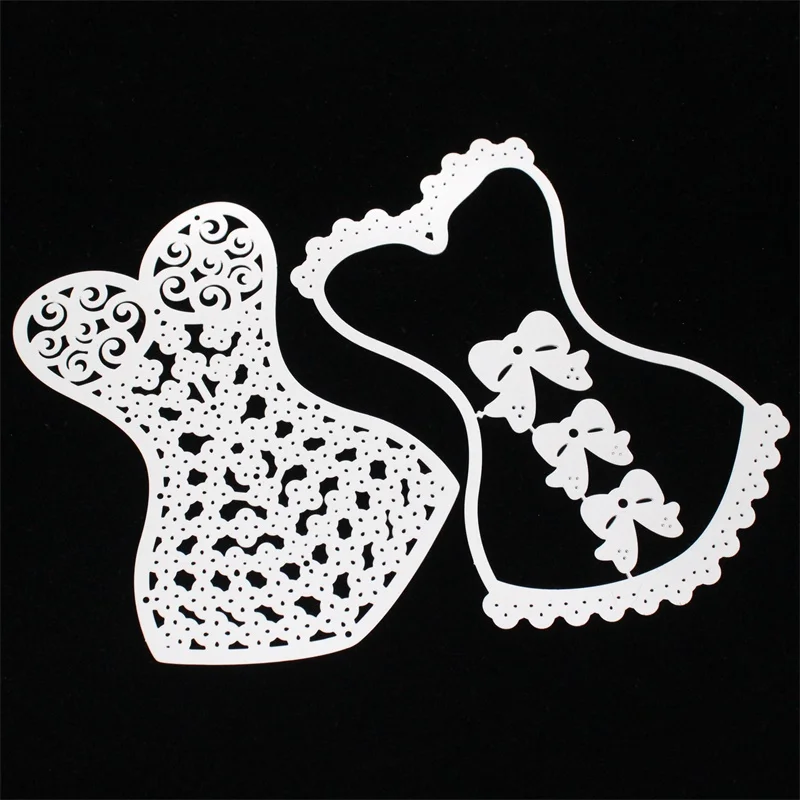 KSCRAFT di Grandi Dimensioni Carino Corsetto di Metallo Fustelle Stencil per il FAI DA TE Scrapbooking/album di foto Decorative Goffratura di Carta