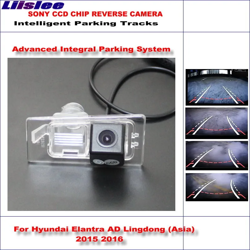 

Auto Intelligent Parking Tracks Rear Camera For Hyundai Avante AD 2015 2016 Backup Reverse NTSC RCA AUX HD SONY CCD Night Vision