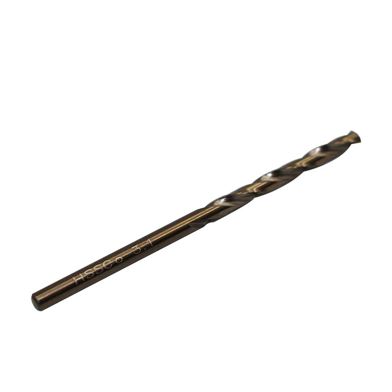 10 Pcs M35 3.1 MM Mata Bor Lurus Betis Tinggi Kecepatan Baja M35 Kobalt Penuh Penggilingan Anti Karat Logam Reamer bor