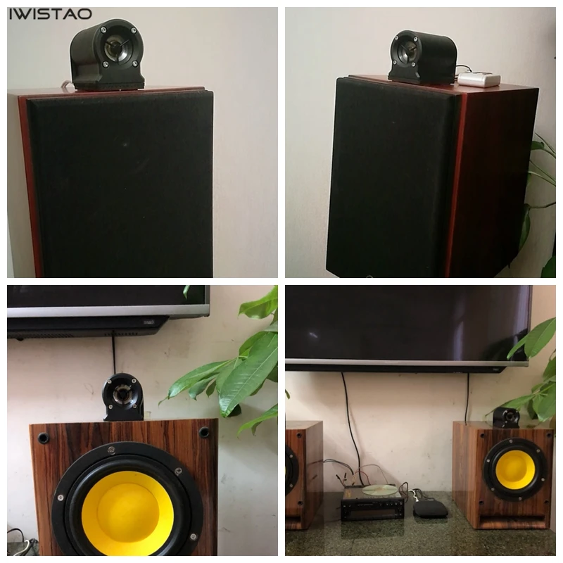 SuffISTAO-Boîtier en aluminium plaqué externe, compensation morte élevée pour haut-parleur complet, 1 ", Twecirculation, 1 paire