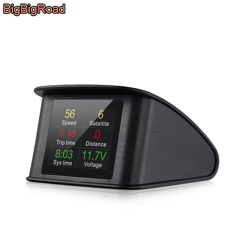 

BigBigRoad Digital Car Auto Speed Windscreen Projector On-Board Computer HUD Head Up Display Fuel Warning OBD2 EUOBD Connector