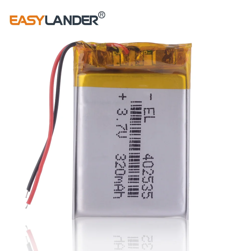 042535แบตเตอรี่ลิเมอร์ลิเธียม Li-ion แบบชาร์จไฟได้402535 3ชิ้น/ล็อต3.7V 320mAh
