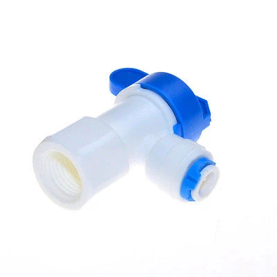 RO Water Parts 1/4 Elbow Female Tank Ball Valve for Water Purifier RO Reverse
