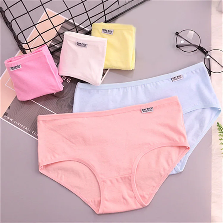 7Pcs Baumwolle Höschen für Frauen Unterwäsche Plus Größe Kurze Mädchen Sexy Dessous Einfarbig Höschen Weibliche Nahtlose Unterhose Damen – Detail 3