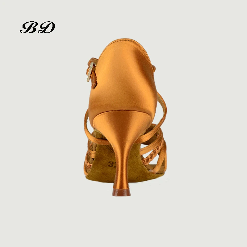 Big Size Sneakers Dance Shoe Brand Party Ballroom Thin Heel Brown High Quality Female Dancing Coupon Wear-resistant Sole BD 2365