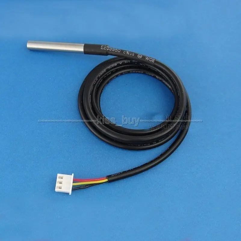 1M DS18B20 Temperature Sensor Probe waterproof 3pin PLUG 3-5V FOR Digital LED LCD Thermometer