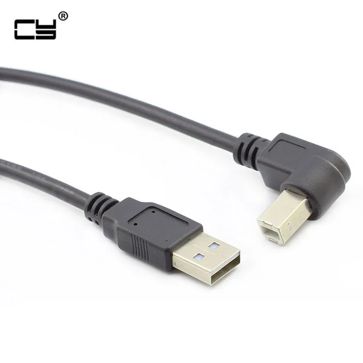 30cm 50cm 1m 1.5m 3m 90 degree Right Angle USB 2.0 Printer Cable Type A Male to Type B Male Foil+Braided(inside)+PVC Shielding